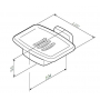 Стеклянная мыльница с настенным держателем AM.PM Gem A9034200 для ванной комнаты. Фото