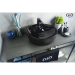 Раковина накладная GID D1306h004 44х44 53313 Черный Глянцевый Раковина накладная GID D1306h004 44х44 53313 Черный Глянцевый. Фото