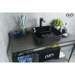 Раковина накладная GID D1303h004 39х39 53310 Черный Глянцевый Раковина накладная GID D1303h004 39х39 53310 Черный Глянцевый. Фото