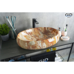 Раковина накладная GID Mnc169 59х40 54410 Под камень. Глянцевый Раковина накладная GID Mnc169 59х40 54410 Под камень. Глянцевый. Фото